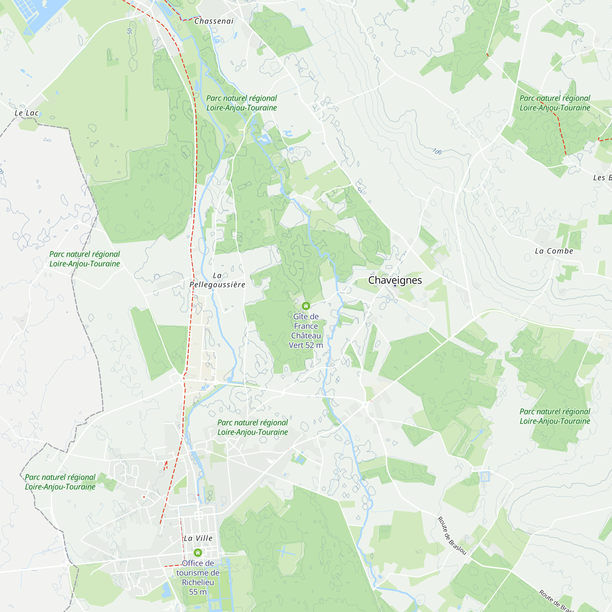 Gîte de France Château Vert map