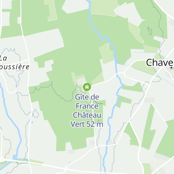 Map of Gîte de France Château Vert