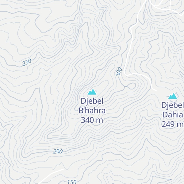 Map of Djebel B’hahra