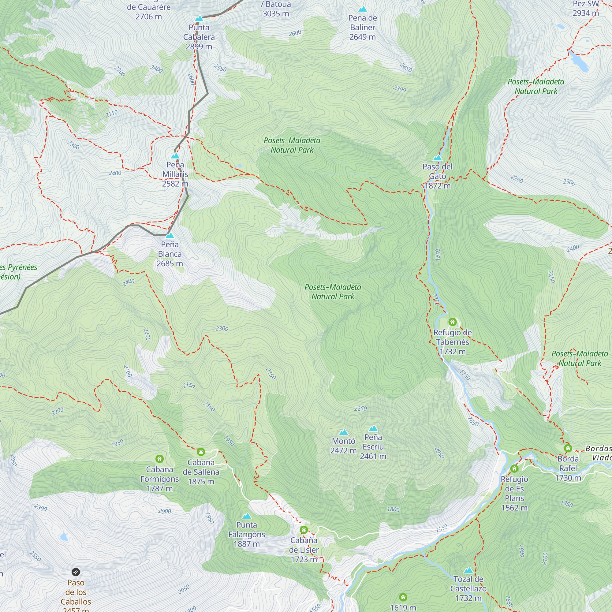Cabaña del Puerto de la Madera map