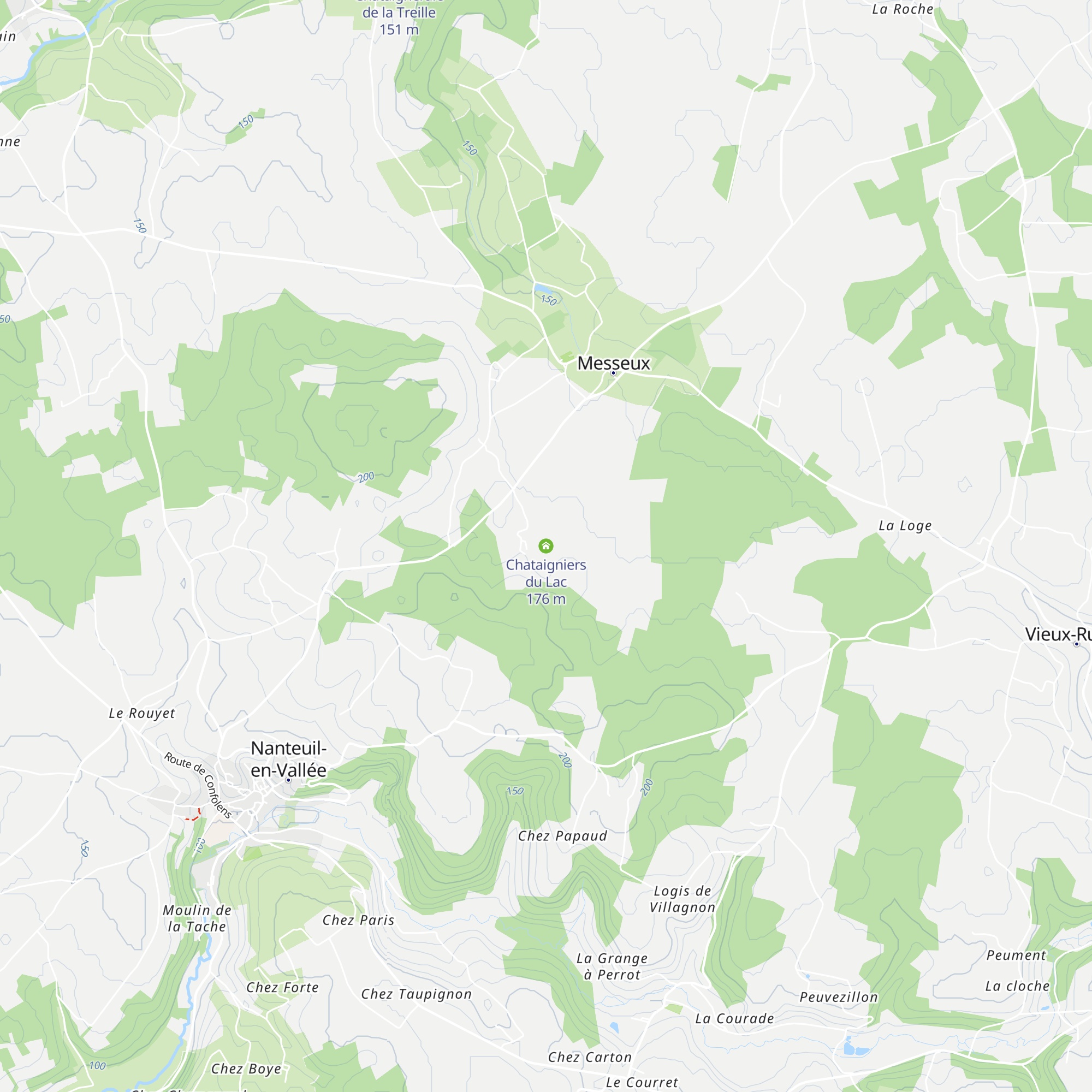 Chataigniers du Lac map
