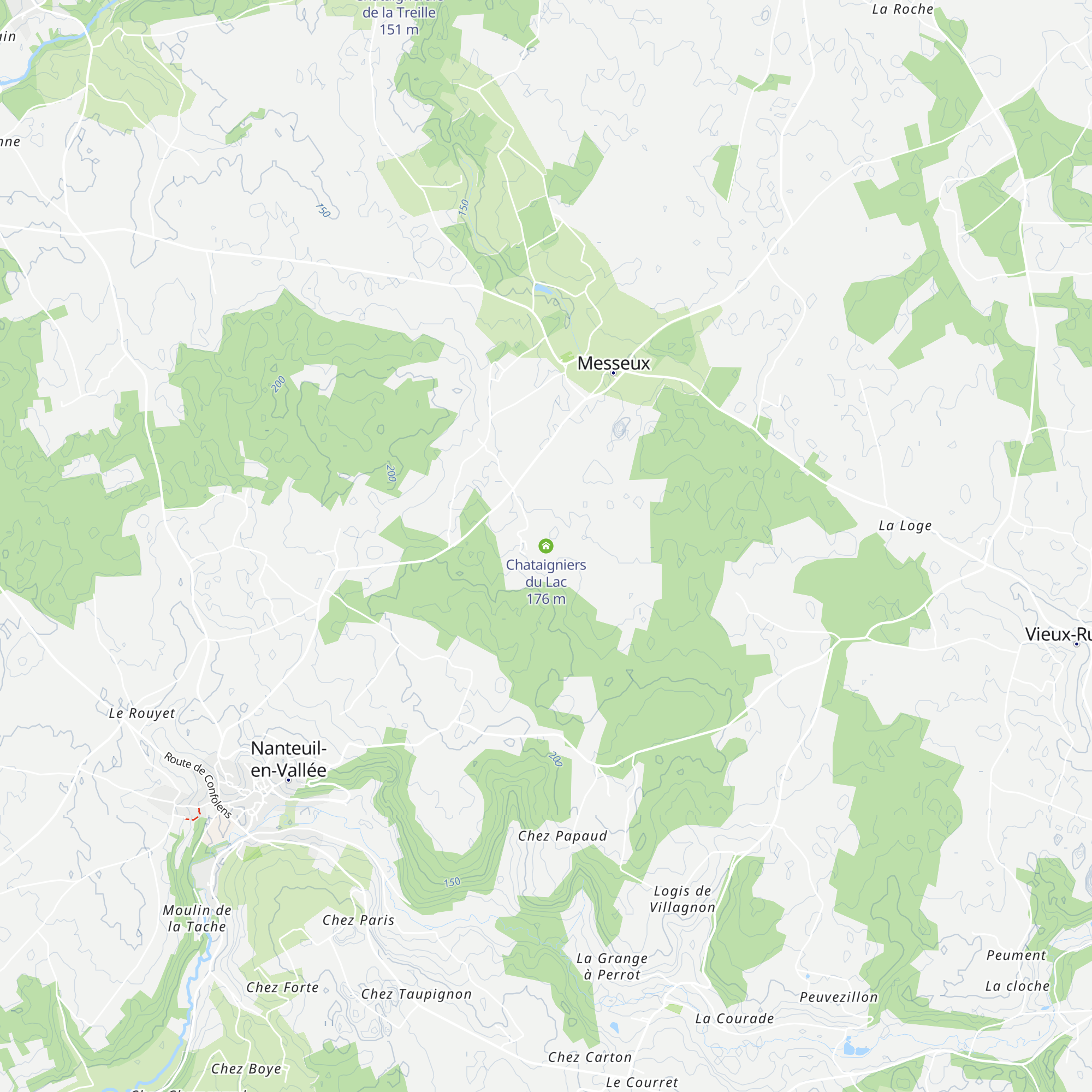 Chataigniers du Lac map