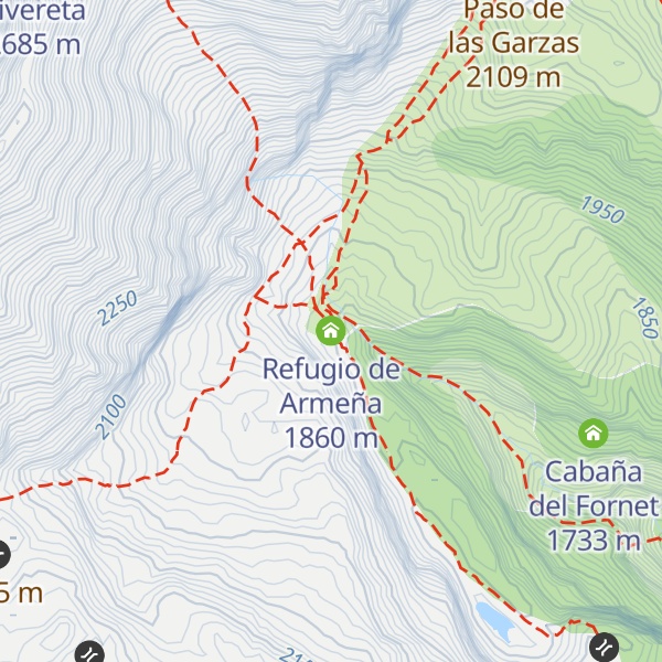 Map of Refugio de Armeña