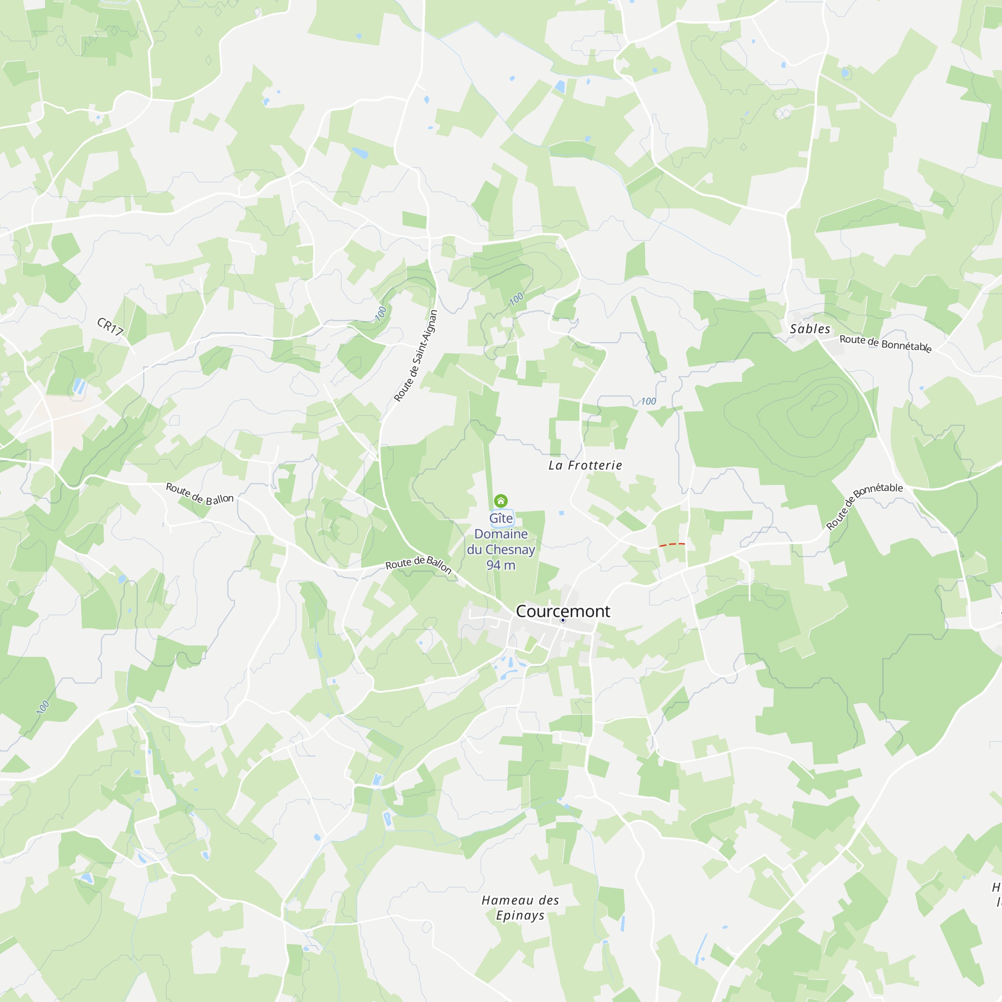 Gîte Domaine du Chesnay map