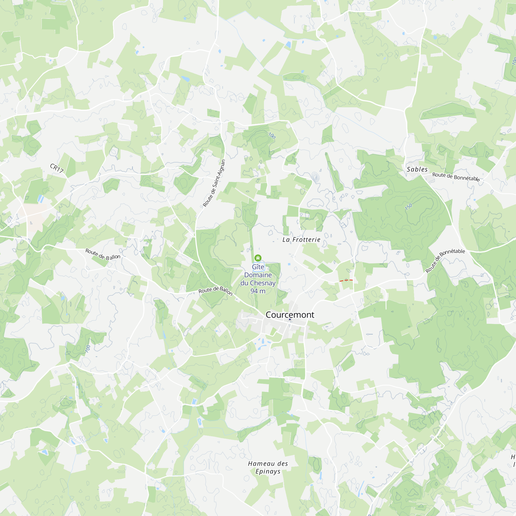 Gîte Domaine du Chesnay map