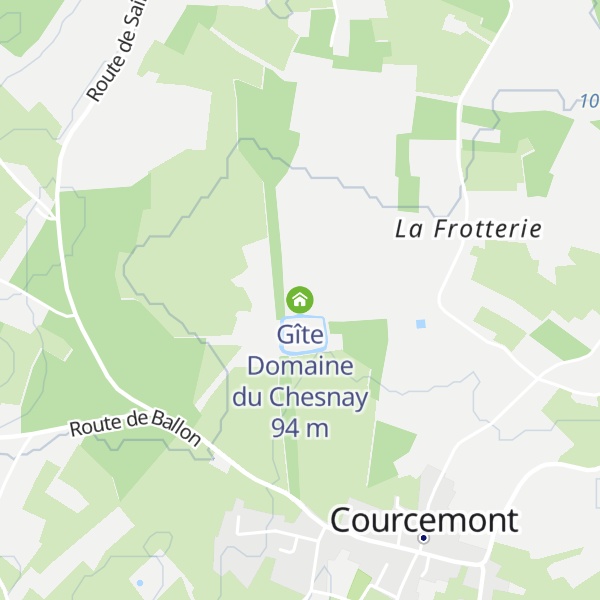 Map of Gîte Domaine du Chesnay