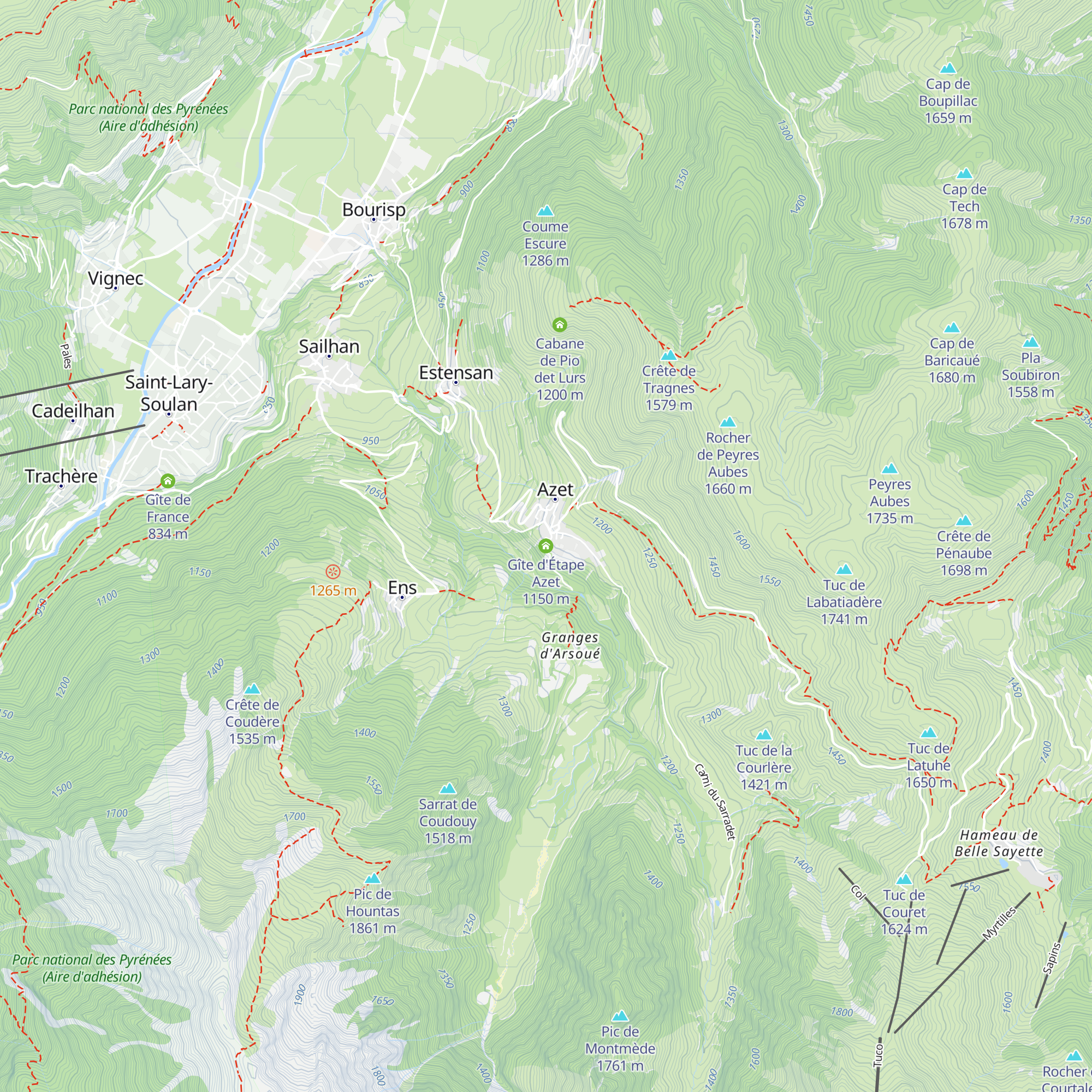 Gîte d'Étape Azet map
