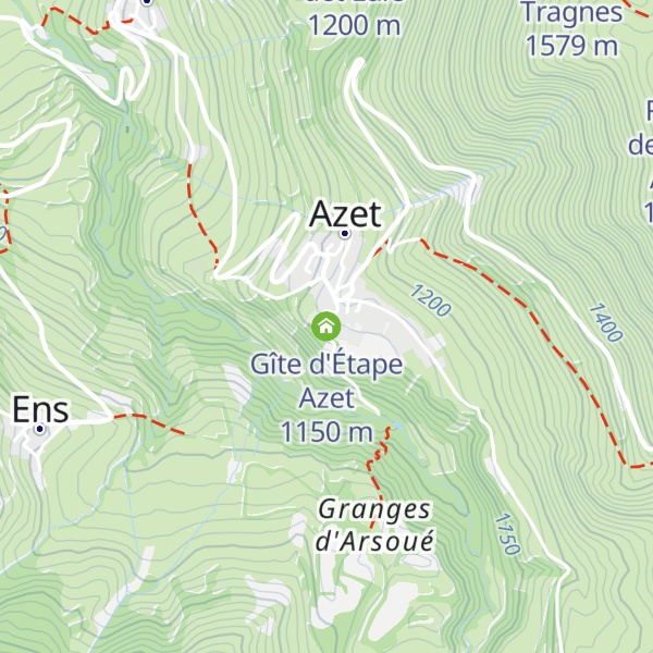 Map of Gîte d'Étape Azet