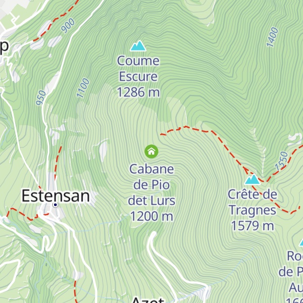 Map of Cabane de Pio det Lurs