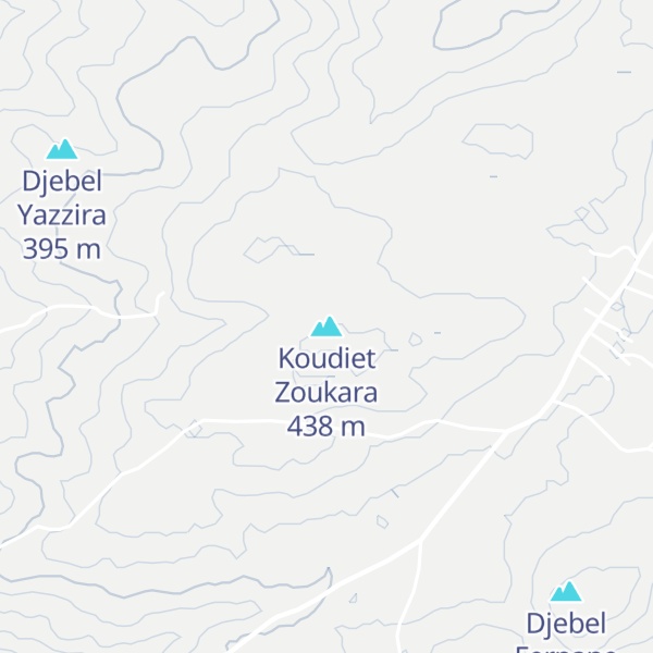 Map of Koudiet Zoukara