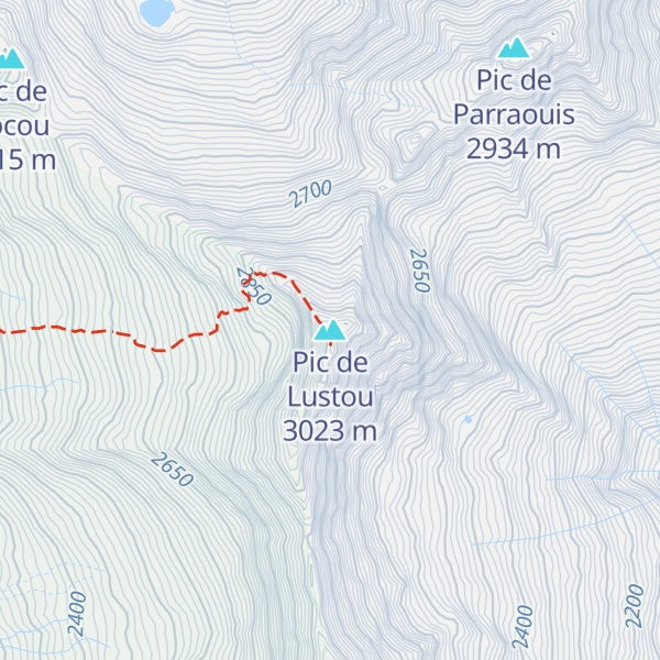 Map of Pic de Lustou