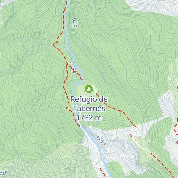 Map of Refugio de Tabernés