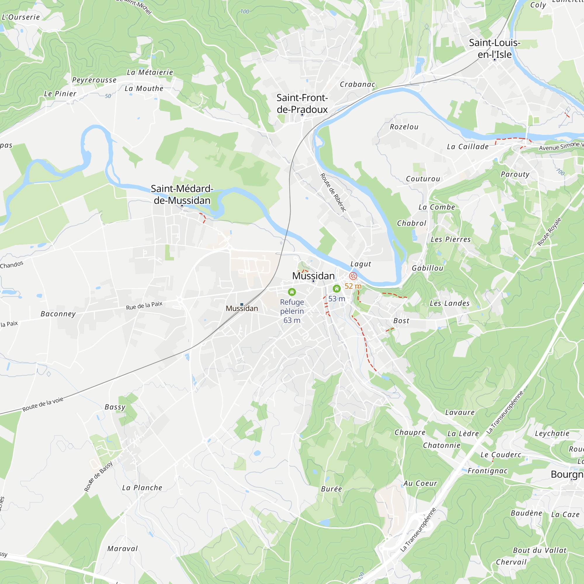 Refuge pèlerin map