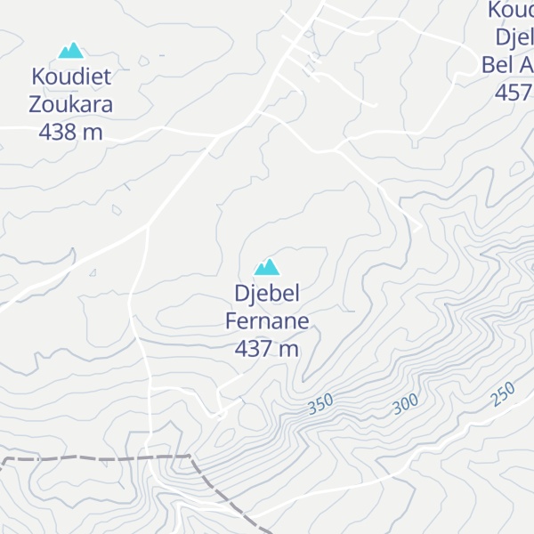 Map of Djebel Fernane