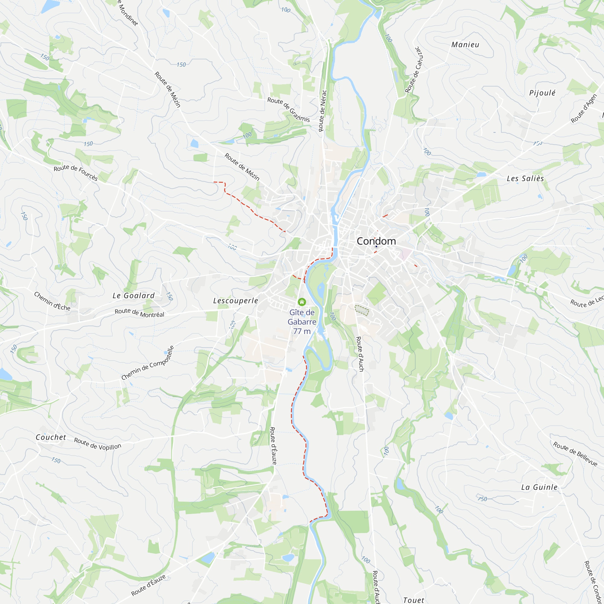 Gîte de Gabarre map
