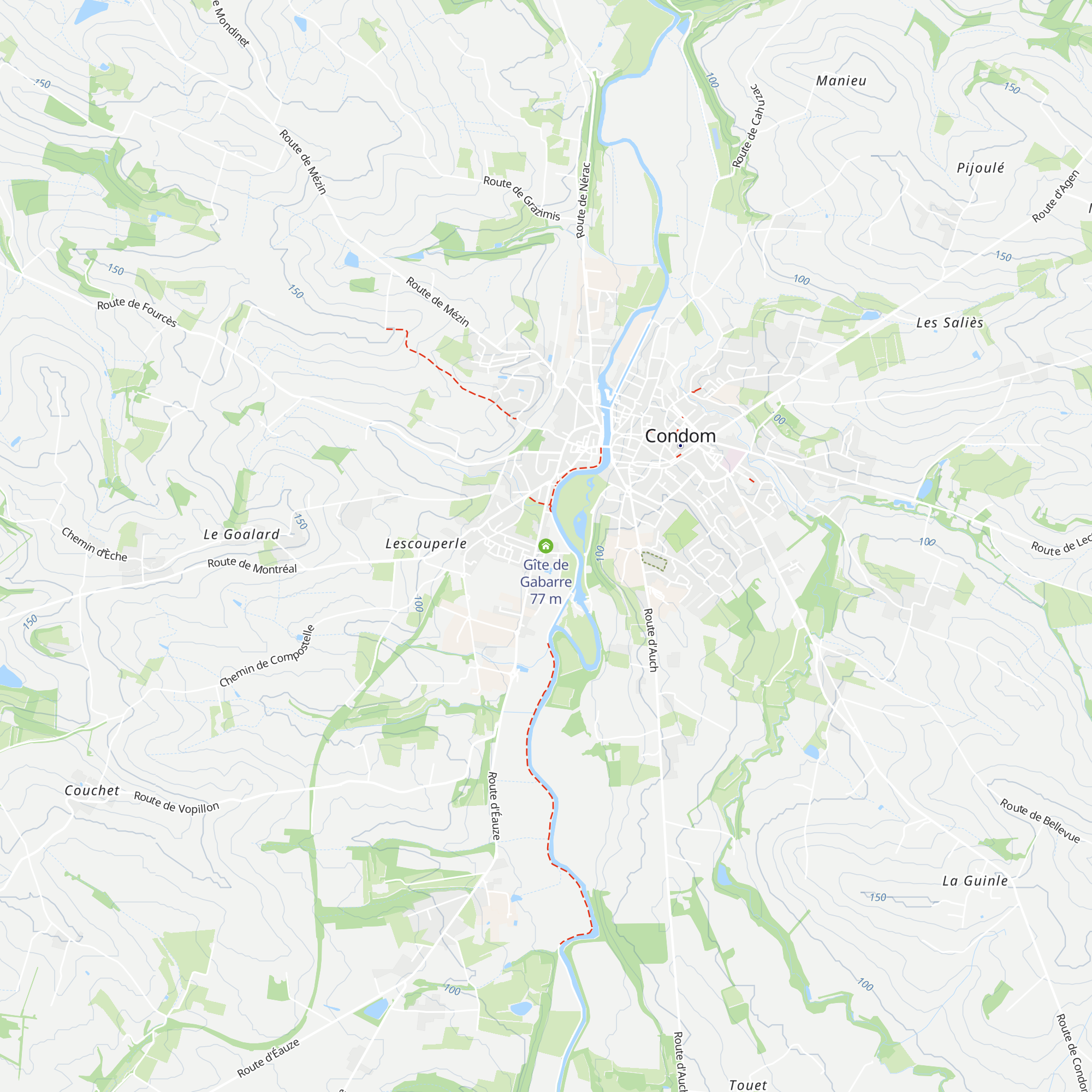 Gîte de Gabarre map