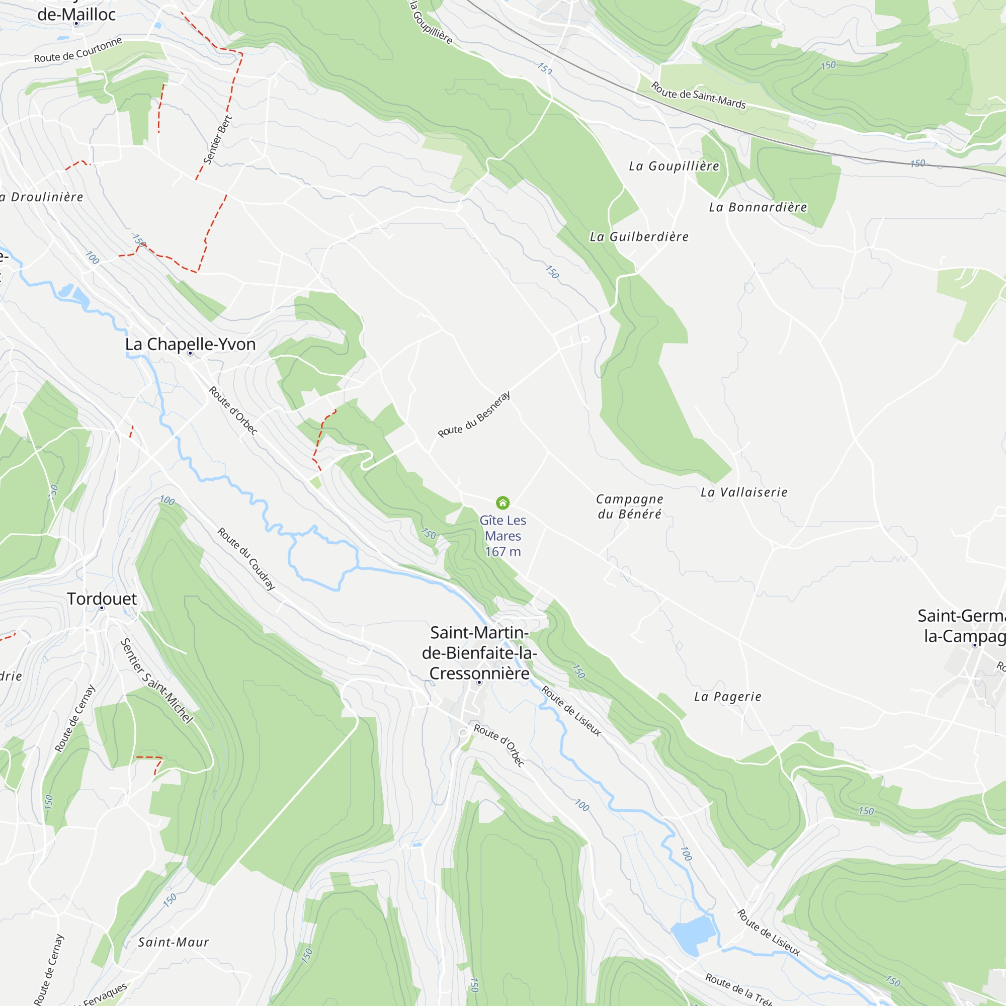 Gîte Les Mares map