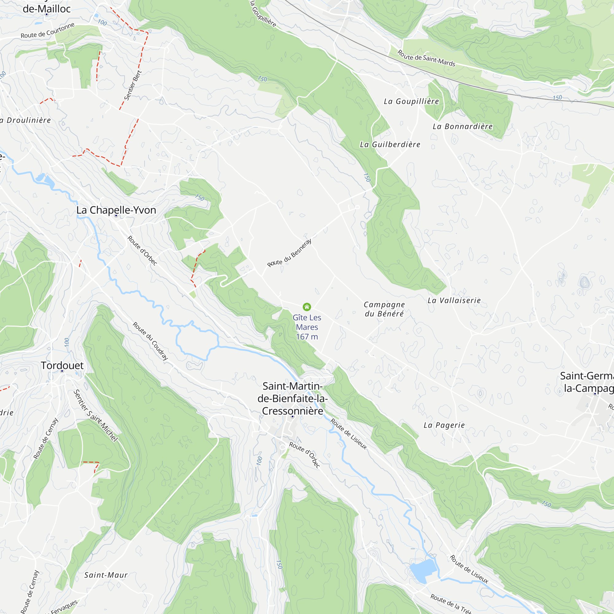 Gîte Les Mares map