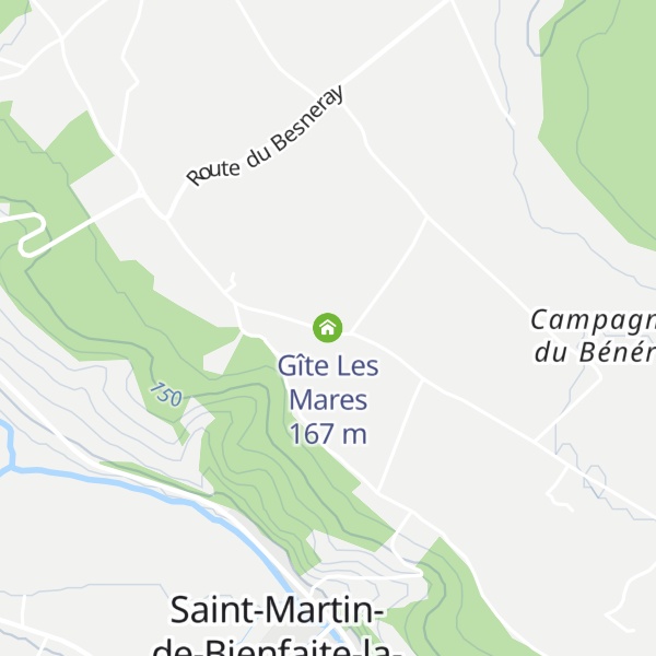 Map of Gîte Les Mares