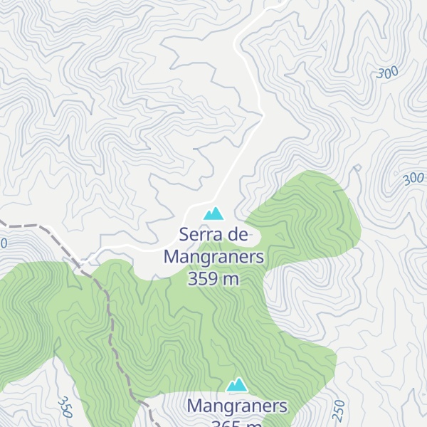 Map of Serra de Mangraners