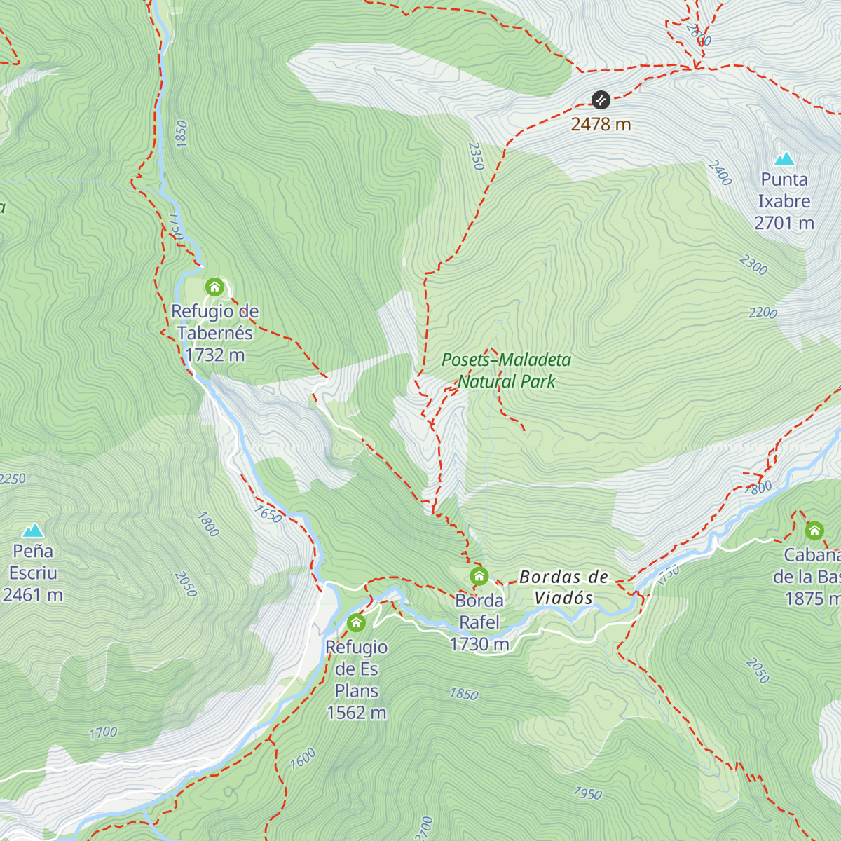 Cabaña del Sarrau map