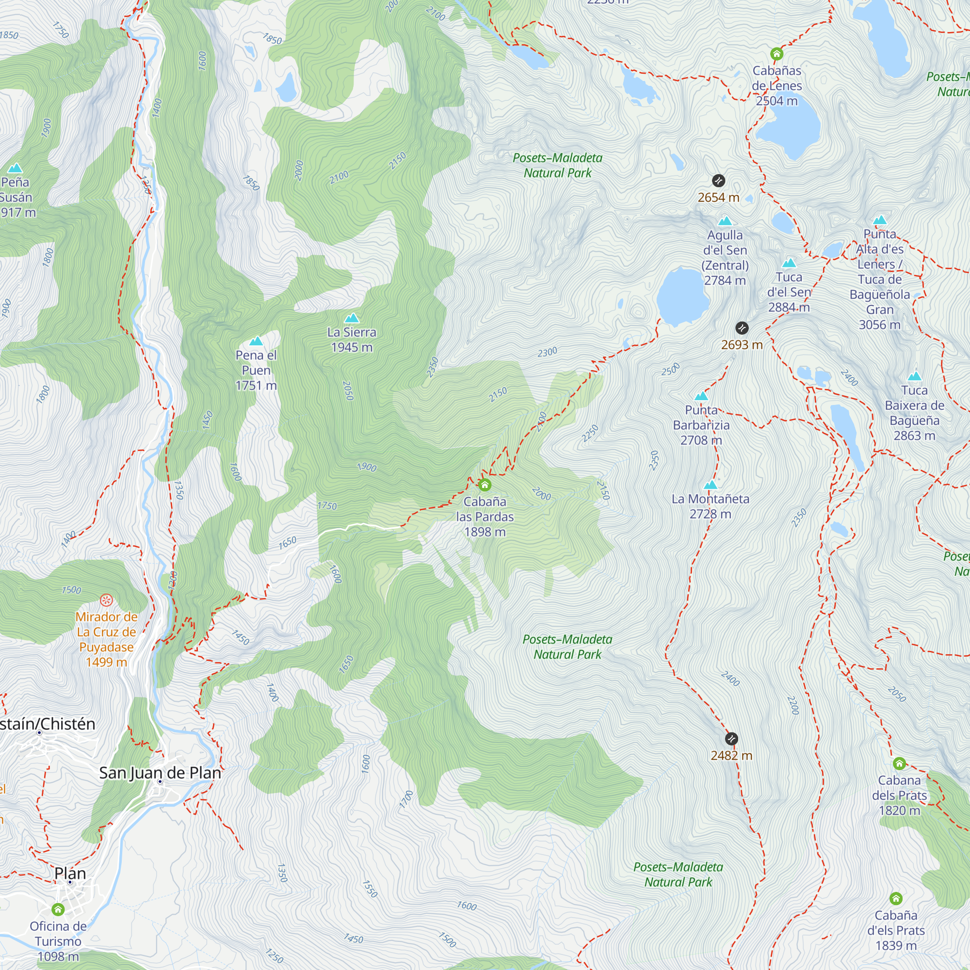 Cabaña las Pardas map