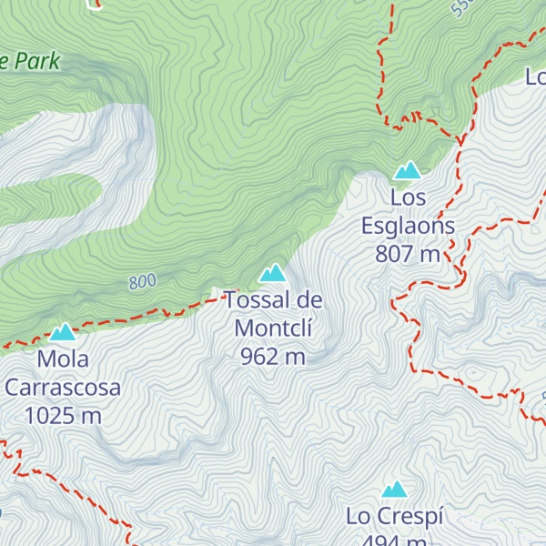Map of Tossal de Montclí