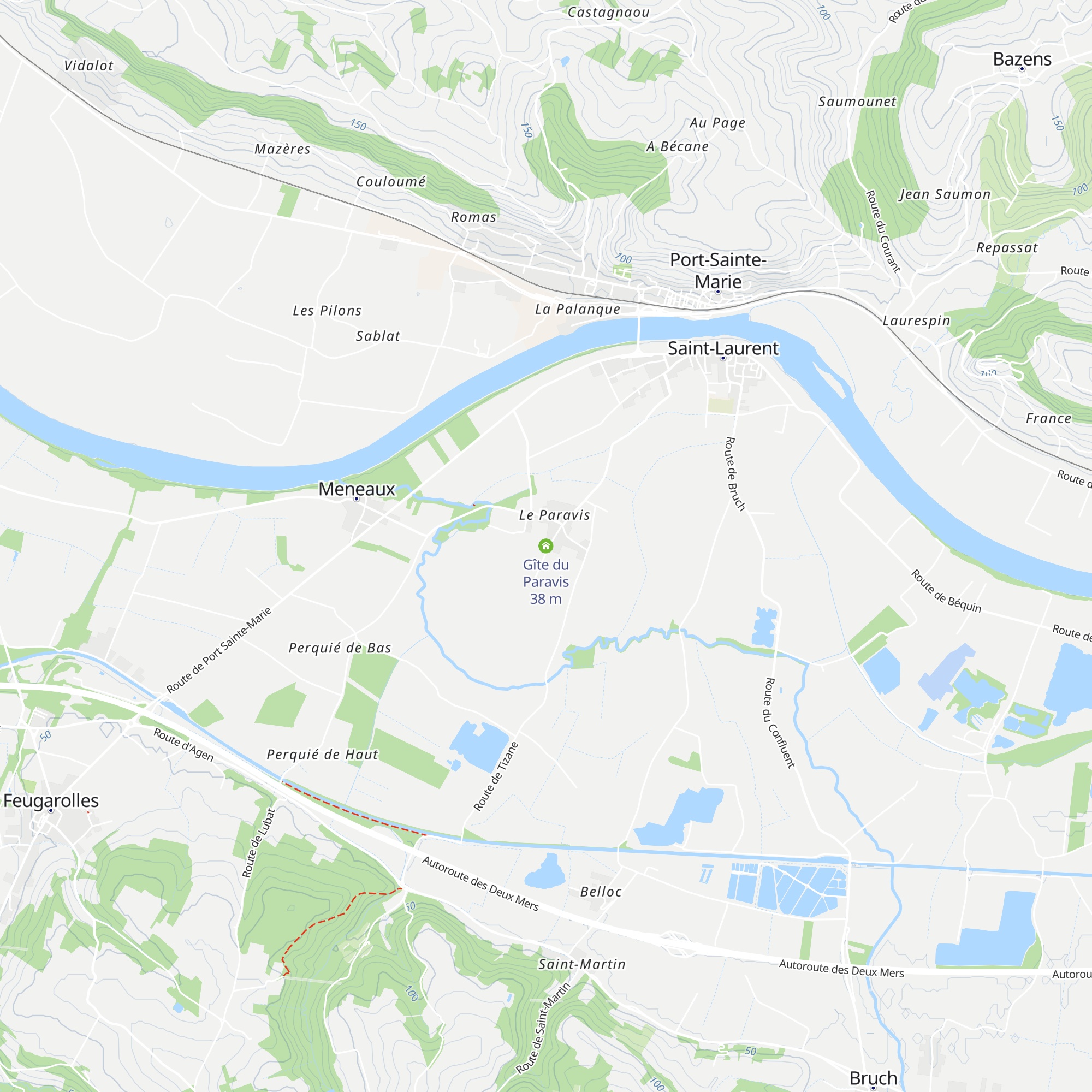 Gîte du Paravis map
