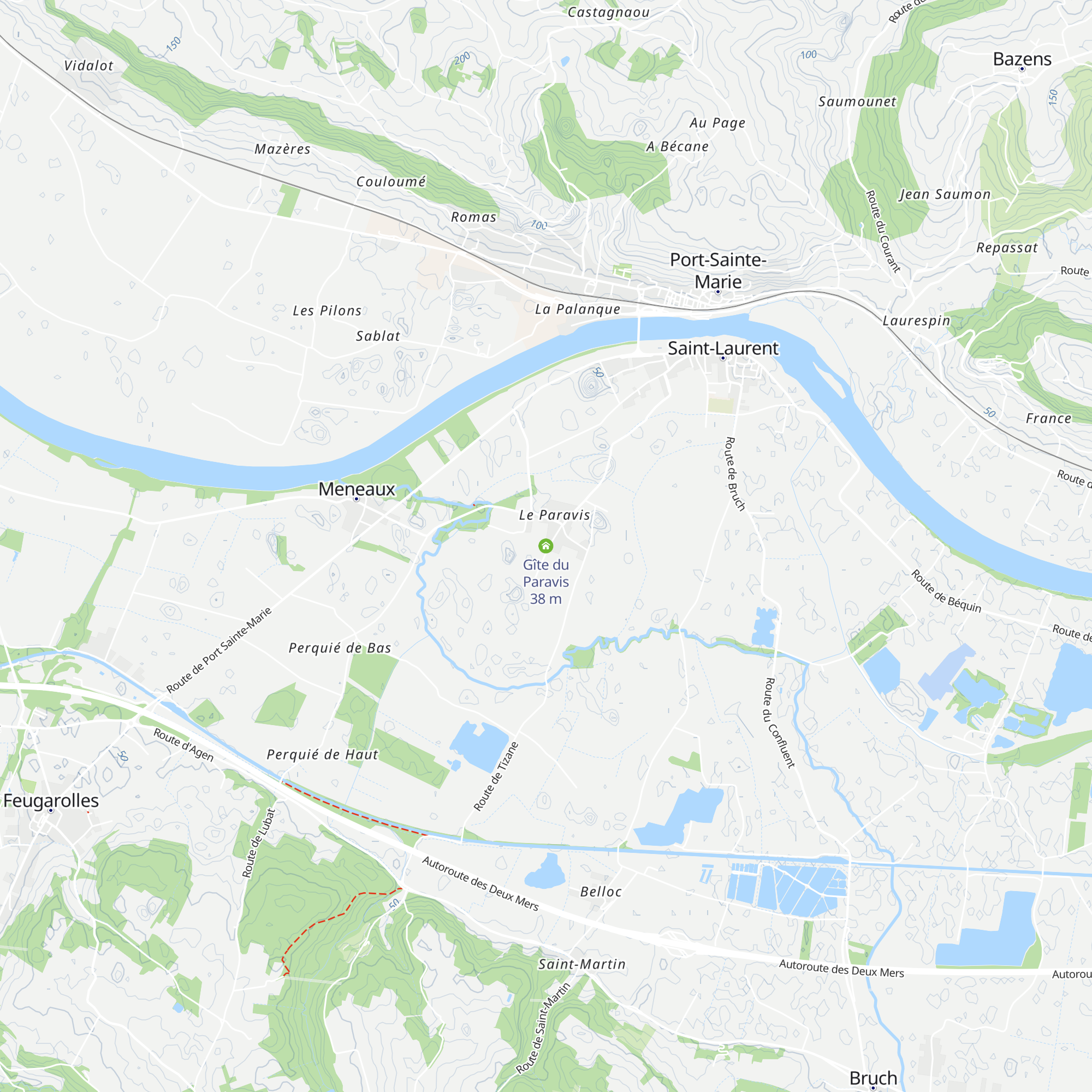 Gîte du Paravis map