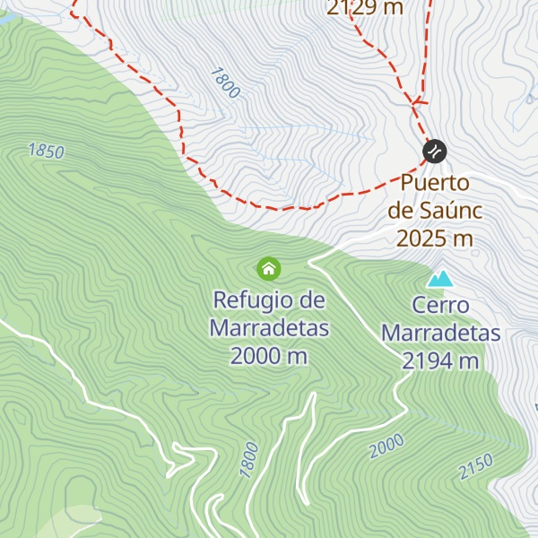 Map of Refugio de Marradetas