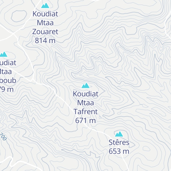 Map of Koudiat Mtaa Tafrent