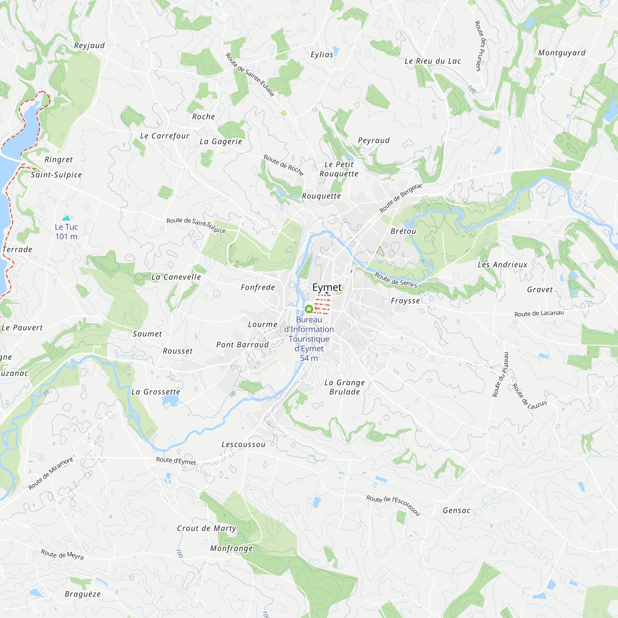Bureau d'Information Touristique d'Eymet map