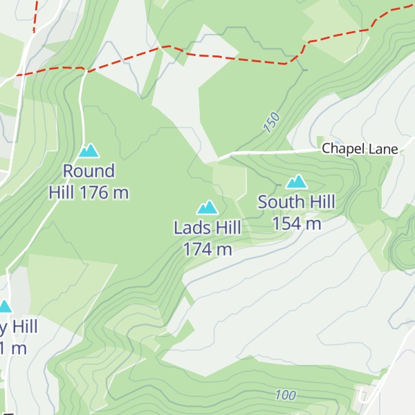 Map of Lads Hill