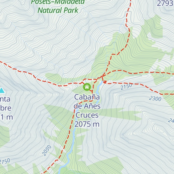 Map of Cabaña de Añes Cruces