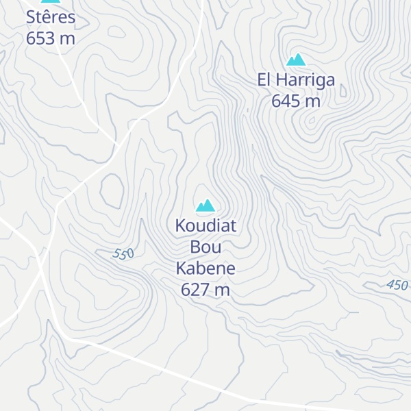 Map of Koudiat Bou Kabene