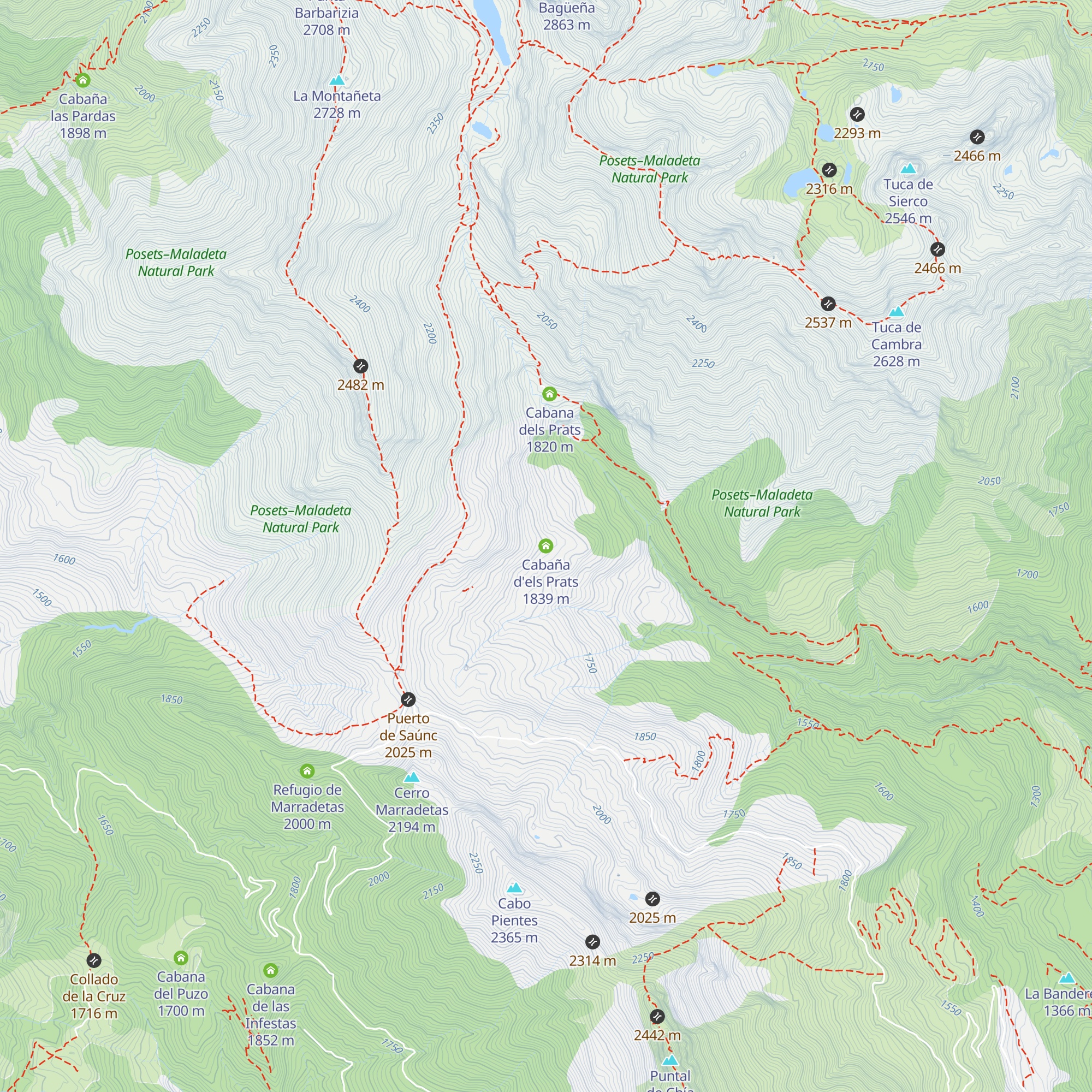 Cabaña d'els Prats map