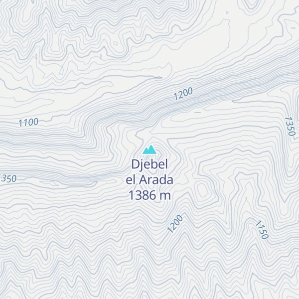 Map of Djebel el Arada