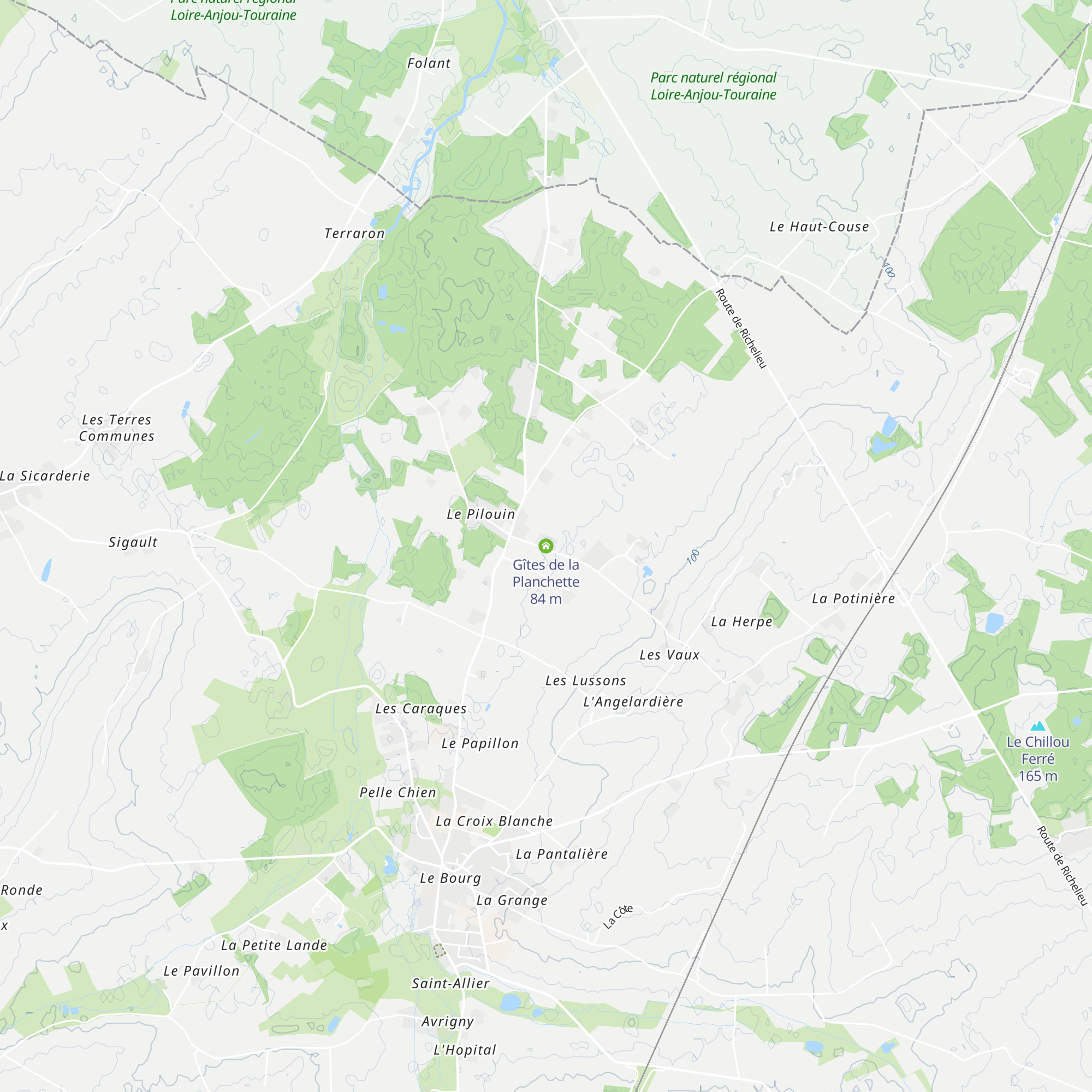 Gîtes de la Planchette map
