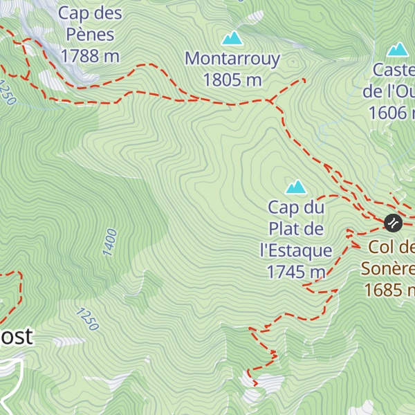 Map of Cabane d'Ardengost