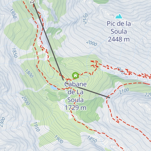 Map of Cabane de La Soula