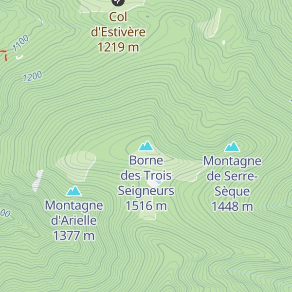 Map of Borne des Trois Seigneurs