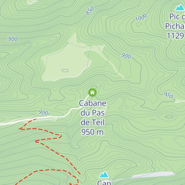 Map of Cabane du Pas de Teil