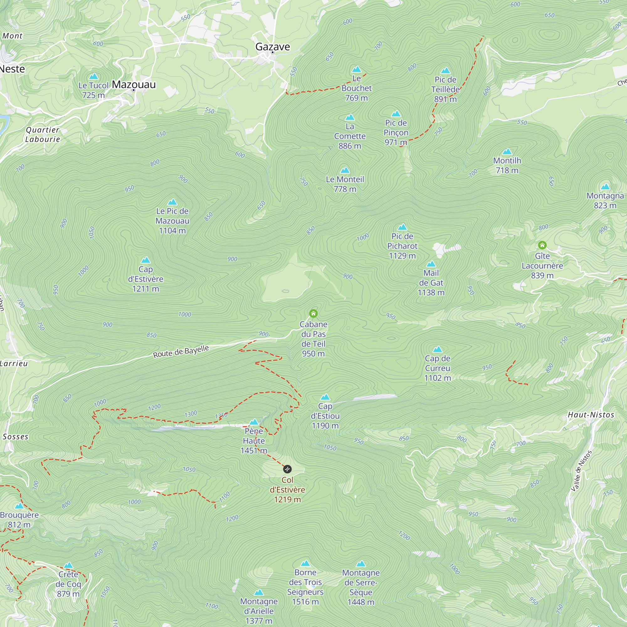 Cabane du Pas de Teil map