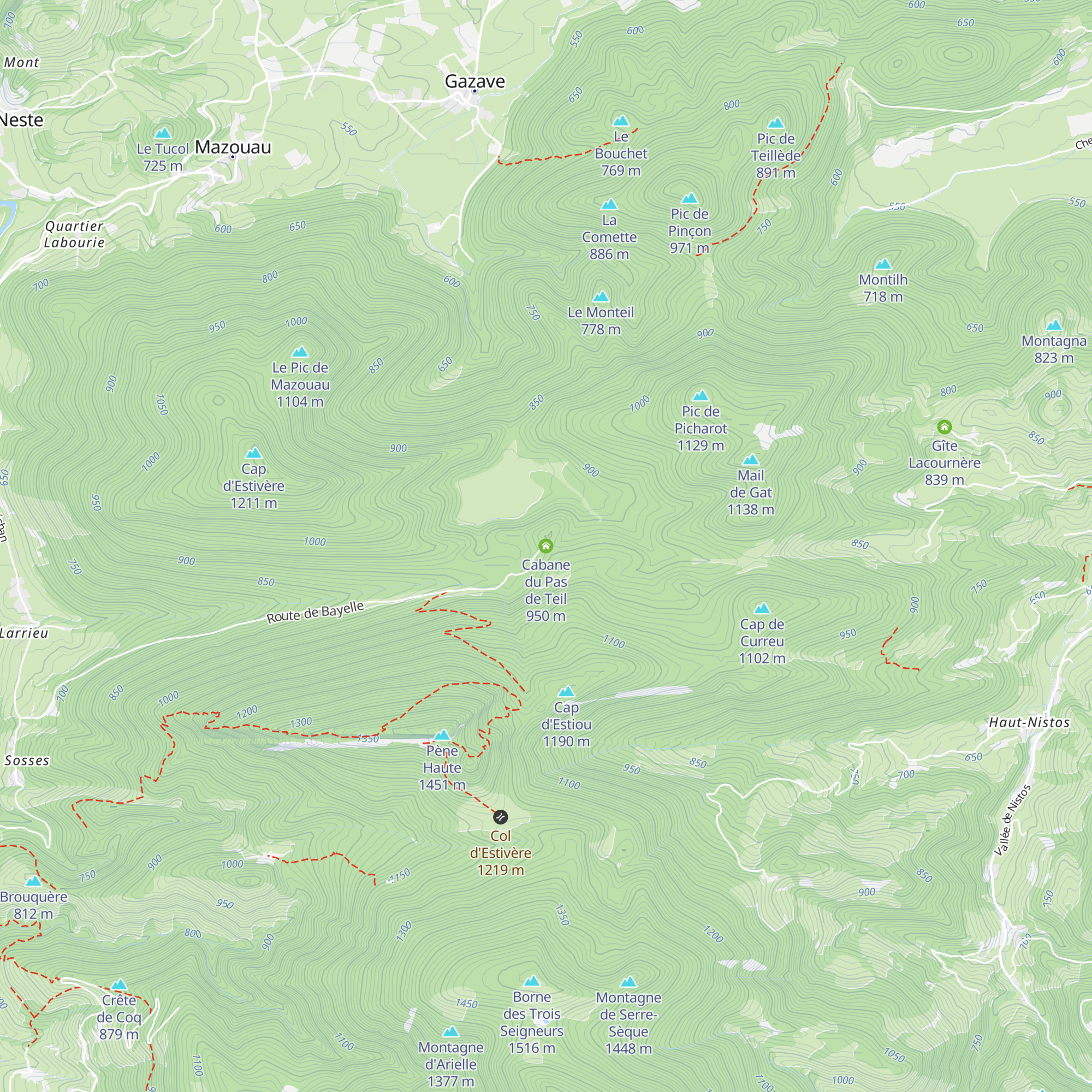 Cabane du Pas de Teil map