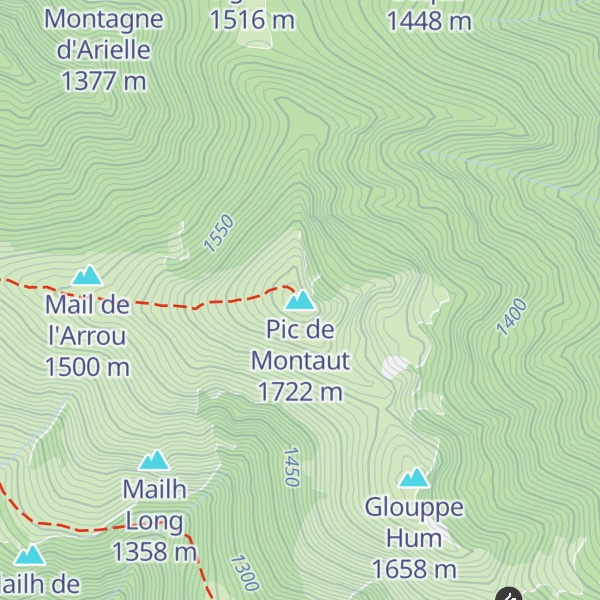 Map of Pic de Montaut