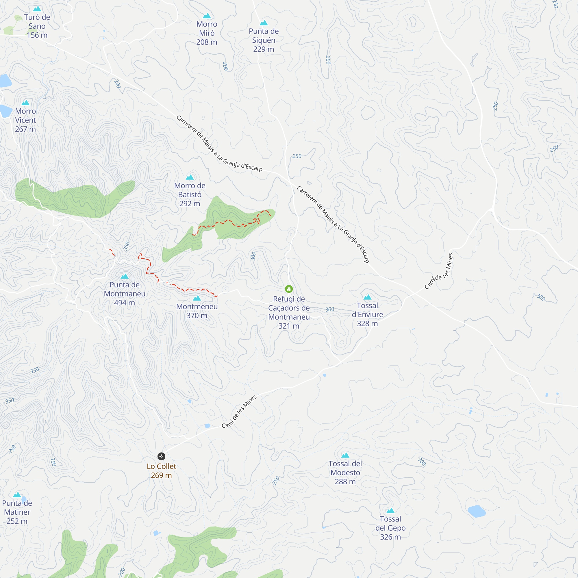 Refugi de Caçadors de Montmaneu map