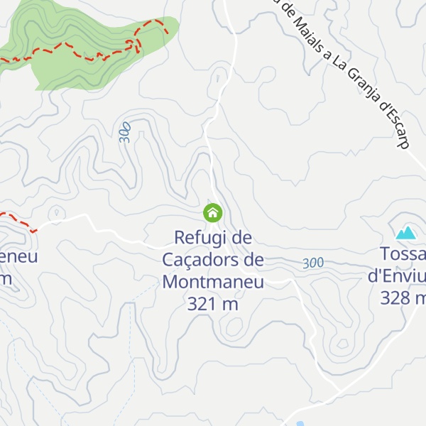 Map of Refugi de Caçadors de Montmaneu