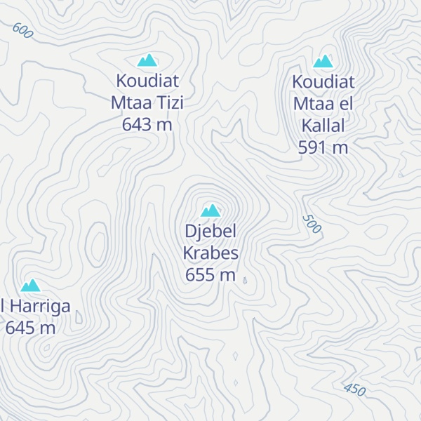 Map of Djebel Krabes