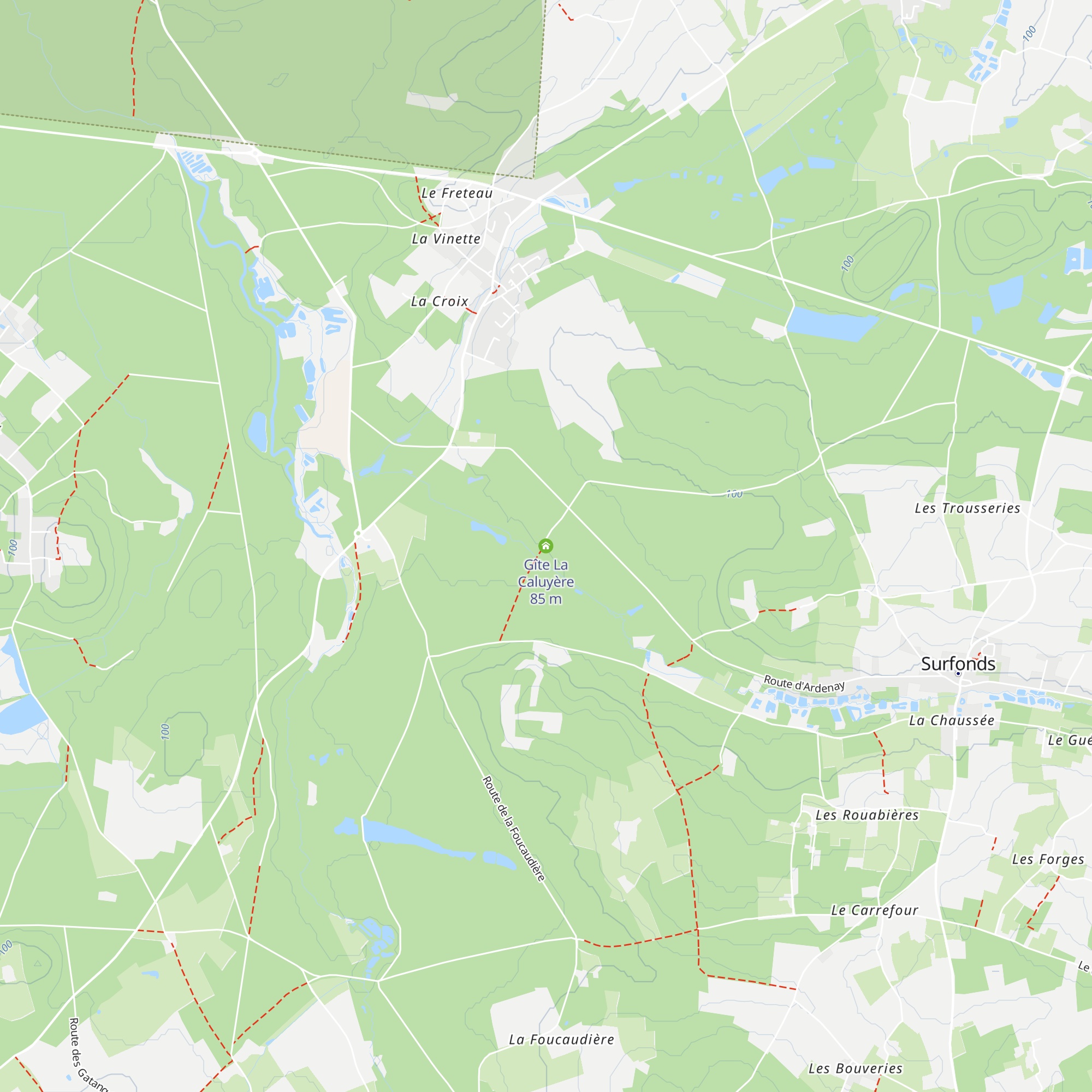 Gîte La Caluyère map