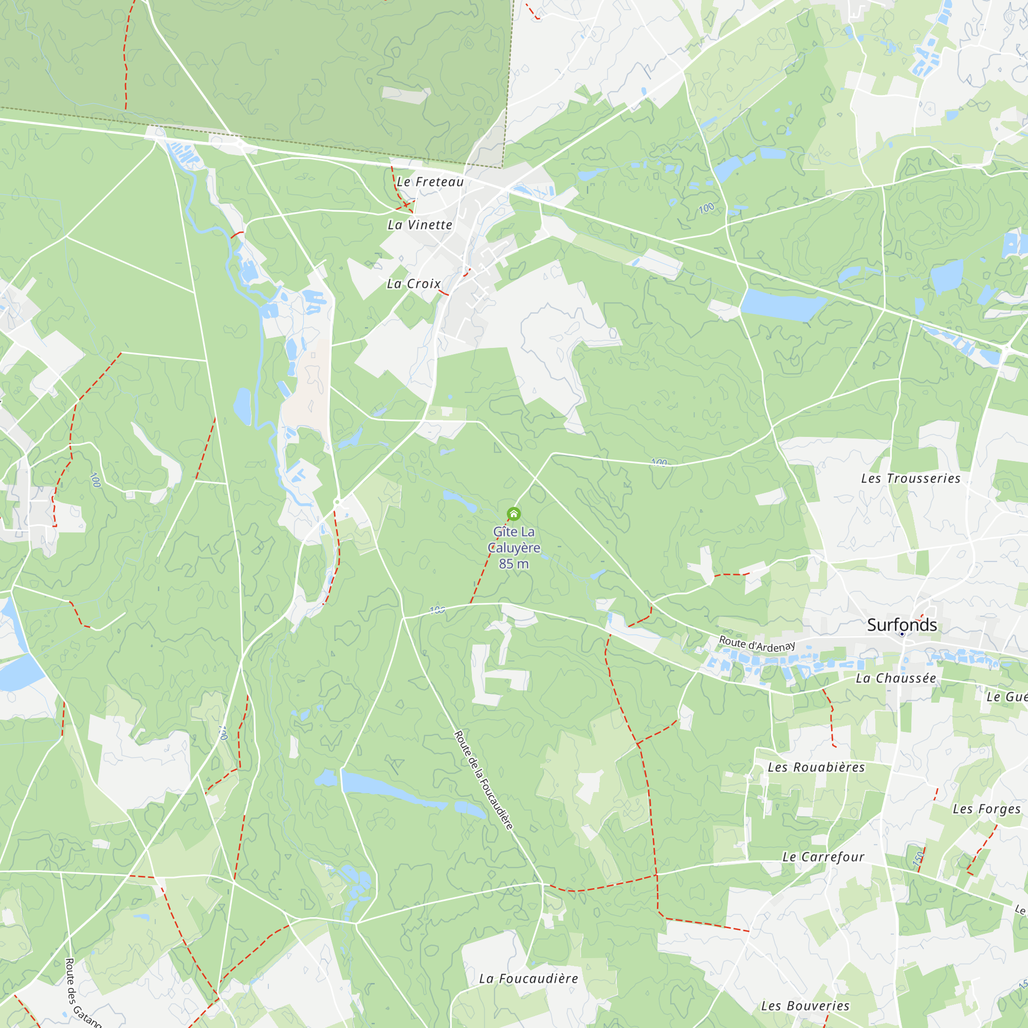 Gîte La Caluyère map